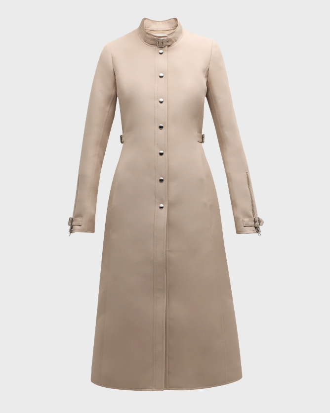 Courreges Buckle Twill Long Coat